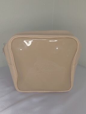 Kiehl's Nude Beige Glossy Vinyl Travel Pouch
